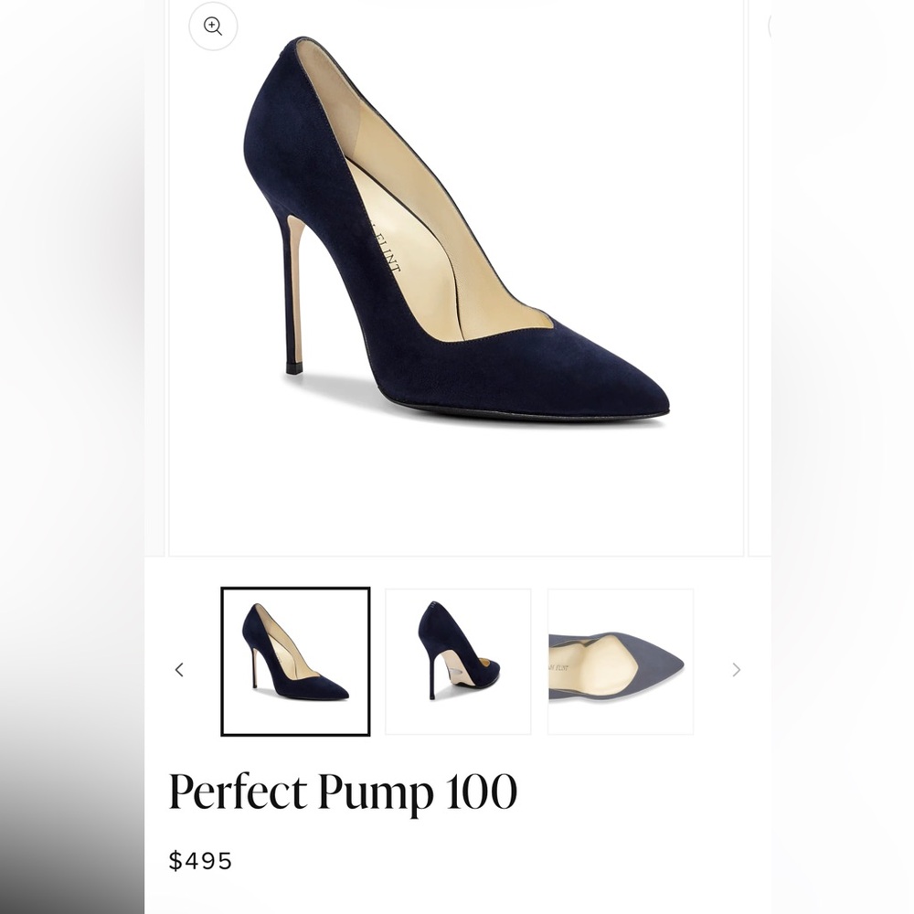 Sarah Flint Perfect Pump w Box and Dust Bag 100 Navy